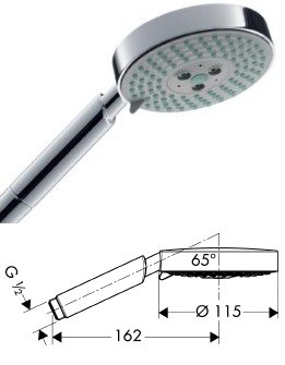 Лейка HANSGROHE Raindance S 120 AIR 3jet 28514000 - фото1