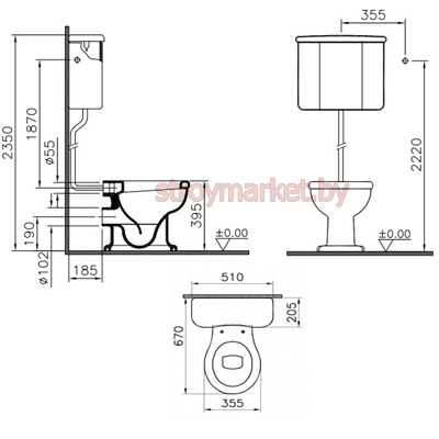   VITRA Efes 6233B003-0075