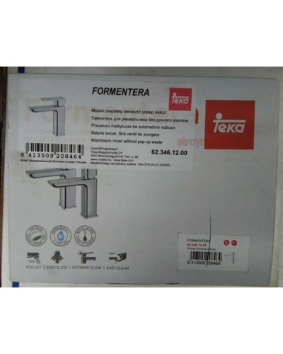 Смеситель для умывальника TEKA Formentera 623461200 без донного клапана