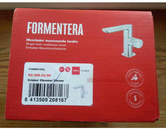 Смеситель для умывальника TEKA Formentera 623860200 без донного клапана