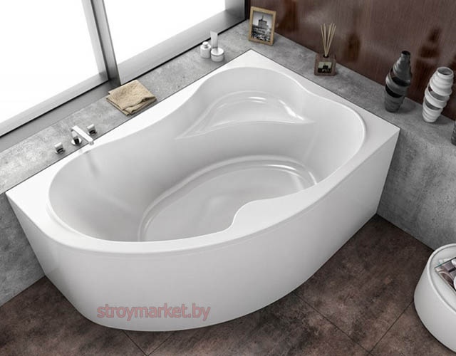 Ванна акриловая асимметричная KOLPA-SAN Lulu 170х100 правая