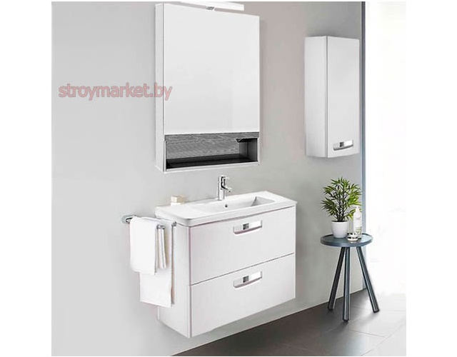 Зеркальный шкаф для ванной комнаты ROCA Gap 60х85 с подсветкой белый ZRU9302748
