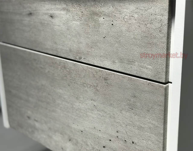 Шкафчик под умывальник ROCA Ronda 80 см бетон/белый глянец ZRU9303004