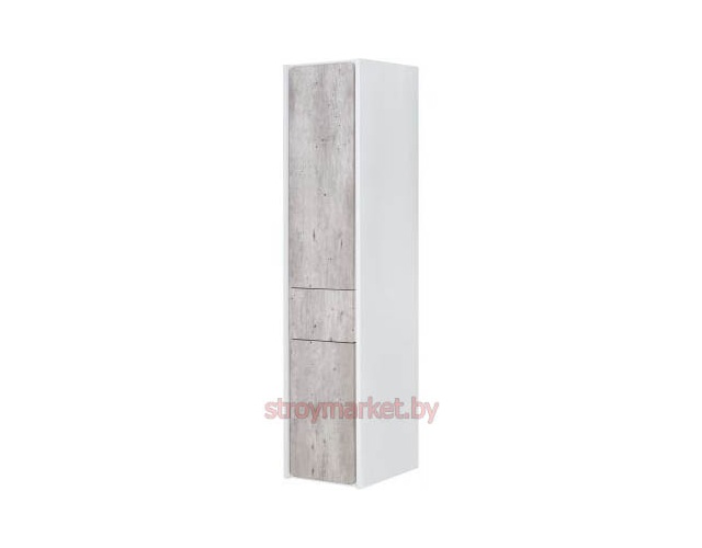 Боковой шкаф ROCA Ronda 139x32 см правый бетон/белый глянец