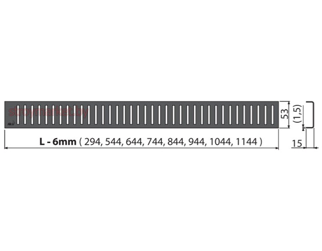 Решетка для душевого трапа ALCAPLAST PURE-BLACK 650 черный мат