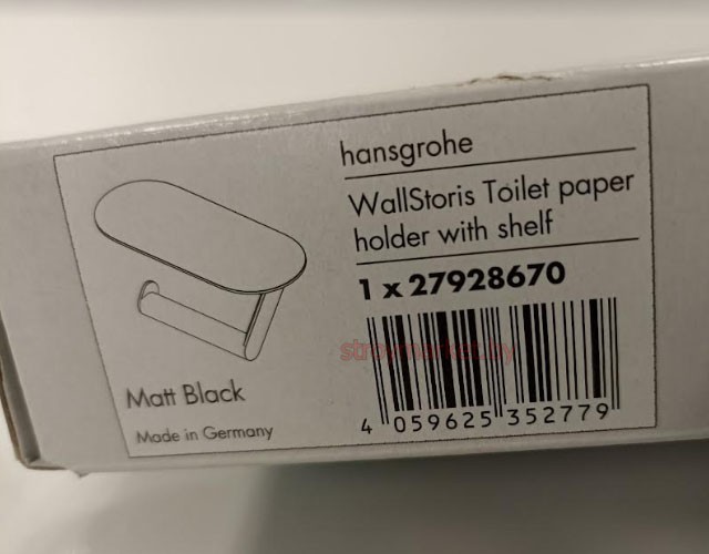 Держатель туалетной бумаги HANSGROHE WallStoris 27928670 черный