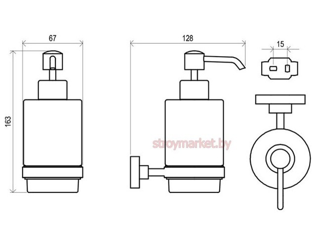 Дозатор для жидкого мыла RAVAK Chrome CR 231 X07P223