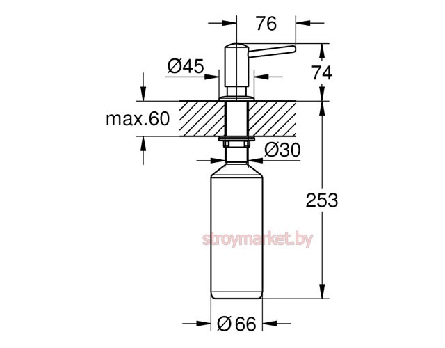 Дозатор моющего средства GROHE 40536000 для кухонной мойки фото-2