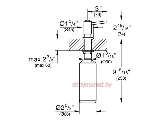 Дозатор моющего средства GROHE 40536000 для кухонной мойки фото-3