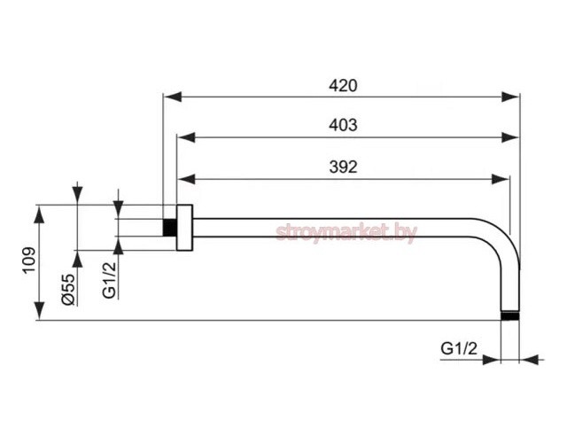 Душевая система IDEAL STANDARD Ceratherm C 100 A7572AA скрытого монтажа с термостатом хром