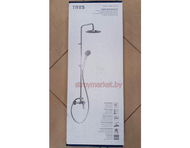 Душевая система TRES Base Plus 21619110 хром фото-3