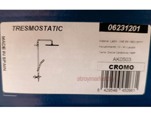 Душевая система TRES Max 06231201 с термостатом фото-3