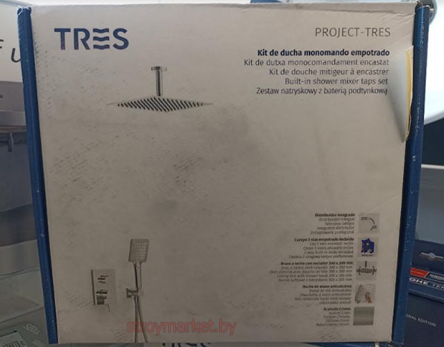 Душевая система TRES Project 21128030 скрытого монтажа