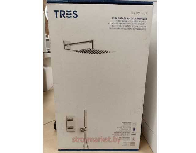Душевая система TRES Therm-Box 21125004 скрытого монтажа с термостатом