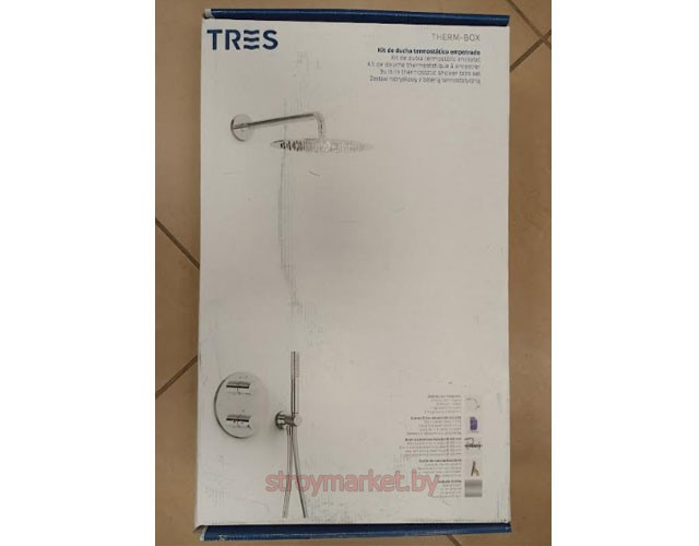 Душевая система TRES Therm-Box 26225004 скрытого монтажа с термостатом