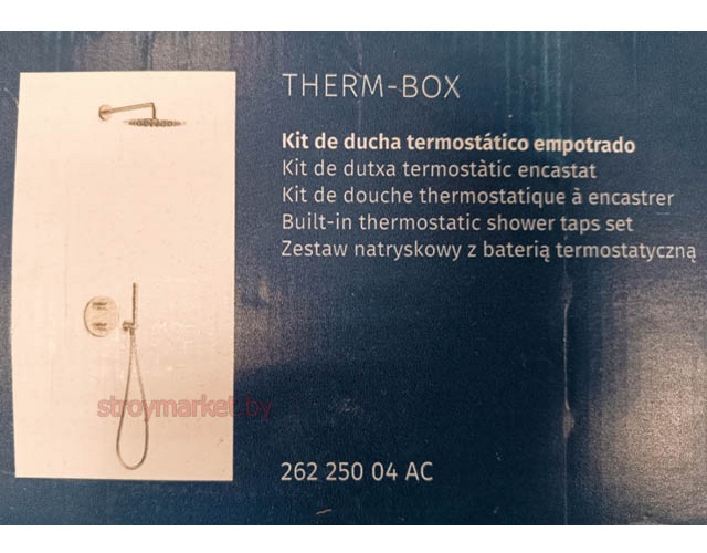 Душевая система TRES Therm-Box 26225004AC скрытого монтажа с термостатом сталь фото-3