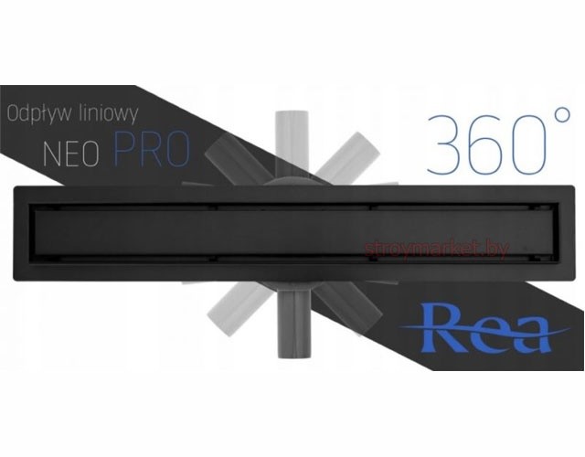 Душевой трап REA Pure Neo Pro 800 Black REA-G8907 черный перевёртыш - нержавейка/под плитку