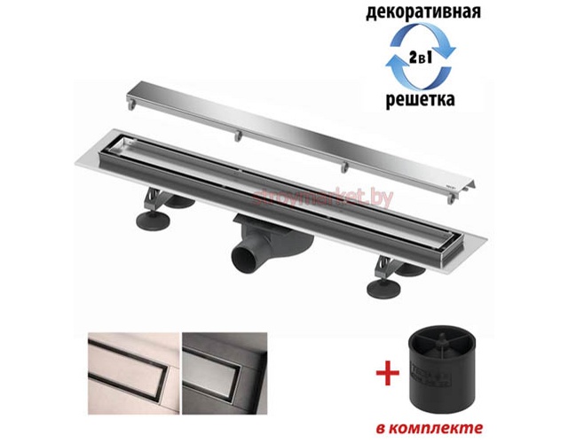 Душевой трап TECE Linus 900 15103099 перевёртыш - нержавейка/под плитку с мембраной фото-3