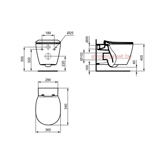 Унитаз подвесной IDEAL STANDARD Connect AquaBlade E047901 фото-2