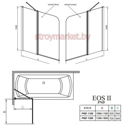    RADAWAY Eos II PND 110/L 152*110 