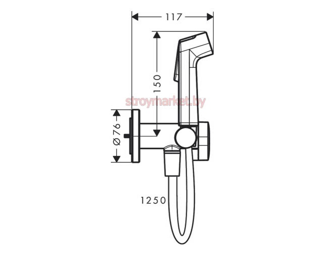 Набор для псевдобиде HANSGROHE Bidette 1 jet S EcoSmart 29232140 бронза - фото2