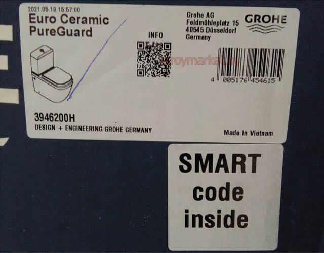 Унитаз-компакт напольный без ободка GROHE Euro Ceramic