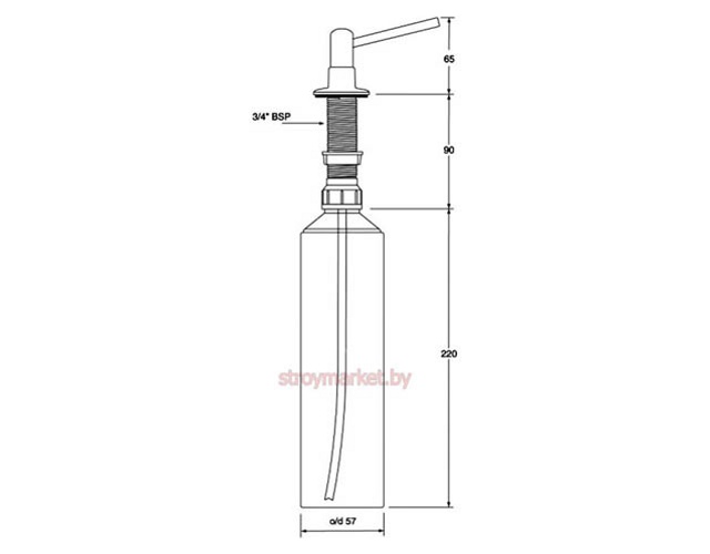 Дозатор моющего средства MCALPINE HC20CN для кухонной мойки нержавеющая сталь - фото2 Дозатор моющего средства MCALPINE HC20CN для кухонной мойки нержавеющая сталь - фото2
