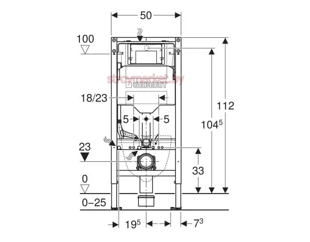 Инсталляция GEBERIT Duofix 112 см 111.950.00.6 со смывным бачком Sigma 12 см - фото2 Инсталляция GEBERIT Duofix 112 см 111.950.00.6 со смывным бачком Sigma 12 см - фото2