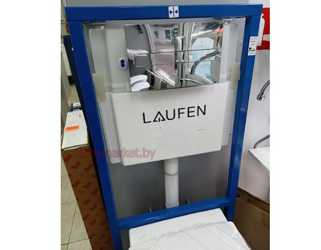 Инсталляция LAUFEN Pro 869966000000R в комплекте с унитазом, пневмосиденьем и кнопкой