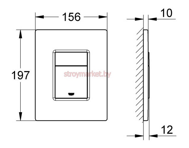 Кнопка смыва для инсталляции GROHE Skate Cosmopolitan 38732A00 темный графит глянец - фото2 Кнопка смыва для инсталляции GROHE Skate Cosmopolitan 38732A00 темный графит глянец - фото2