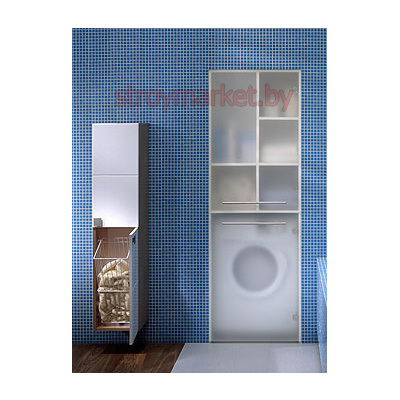 Шкафчик подвесной KOLO Primo 88181 боковой высокий 136 см цвет белый/белый