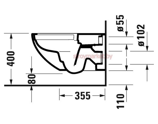 Унитаз подвесной DURAVIT Architec Rimless 45720900A1 в комплекте с крышкой