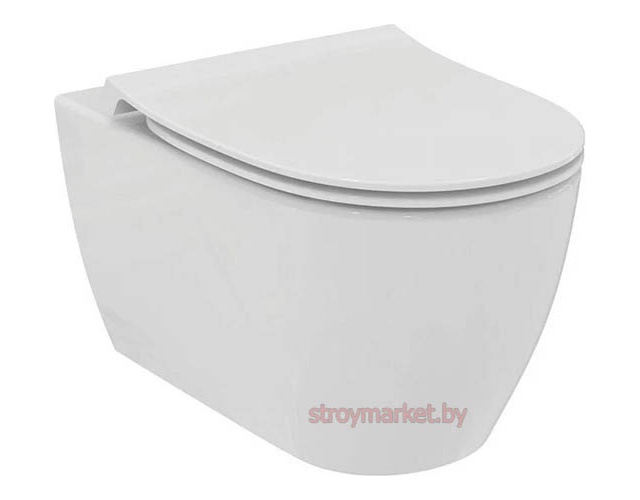 Унитаз подвесной IDEAL STANDARD I.Life O Tornado HydroTwist T568001 без ободка в комплекте с крышкой - фото1