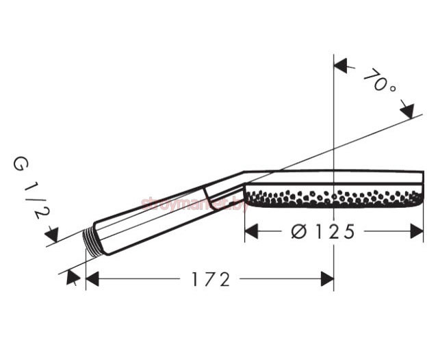 Душевая лейка HANSGROHE Alive Select S 125 24500000 хром/черный - фото2 Душевая лейка HANSGROHE Alive Select S 125 24500000 хром/черный - фото2