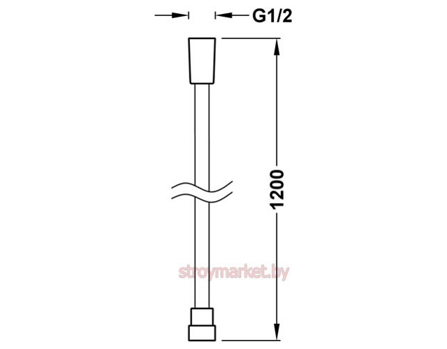 Душевой шланг TRES 913460912 хром 1,2 м - фото2