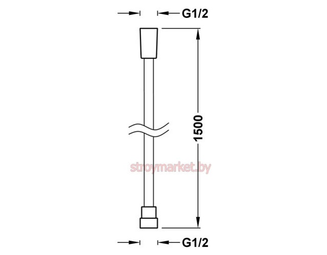 Душевой шланг TRES 913460915 хром 1,5 м - фото2