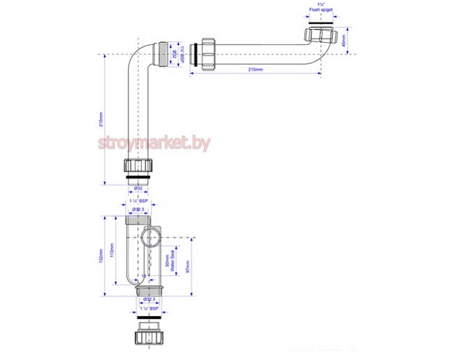 Сифон для умывальника MCALPINE MRCAT32-HC без выпуска фото-2 Сифон для умывальника MCALPINE MRCAT32-HC без выпуска фото-2
