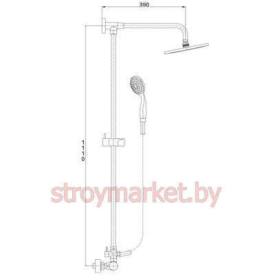 Душевая система RAV-SLEZAK SK0041-150TRM с термостатом - фото2