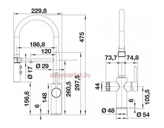Смеситель для кухни Blanco Catris-S Flexo Filter 526706 с подключением к водному фильтру - фото2