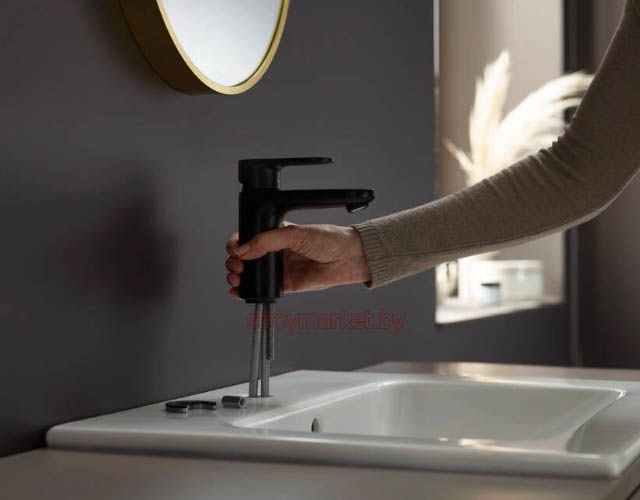 Смеситель для умывальника HANSGROHE Vernis Blend 71551670 черный фото-3