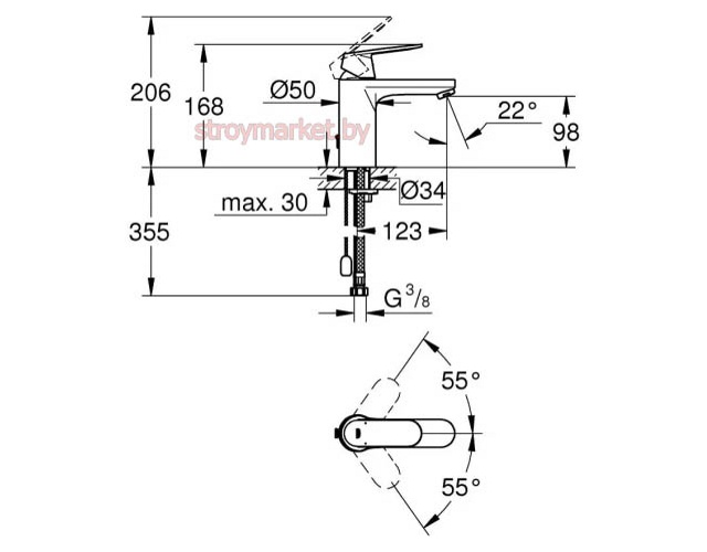 Смеситель для умывальника GROHE Eurosmart Cosmopolitan 23326000 фото-2 Смеситель для умывальника GROHE Eurosmart Cosmopolitan 23326000 фото-2