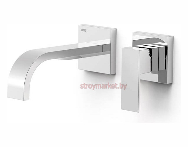 Смеситель для умывальника TRES Cuadro 00630021 встраиваемый Смеситель для умывальника TRES Cuadro 00630021 встраиваемый