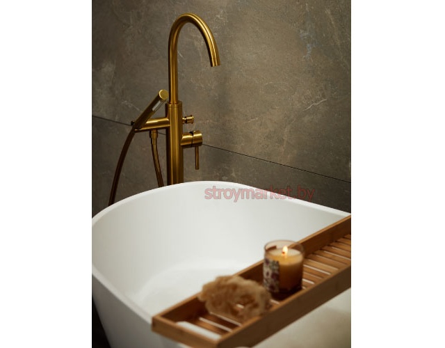 Смеситель для ванны напольный ARMATURA Moza 5035-510-31 с ручным душем золото