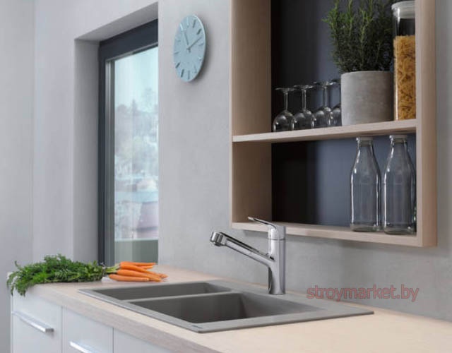 Смеситель для кухни HANSGROHE Focus M43 71842000 с вытягивающейся лейкой фото-4