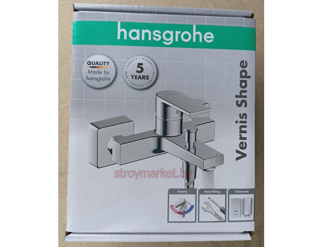 Смеситель для ванны HANSGROHE Vernis Shape 71450000 хром