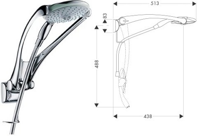 Душевая система HANSGROHE Raindance Allrounder 28110000 - фото1