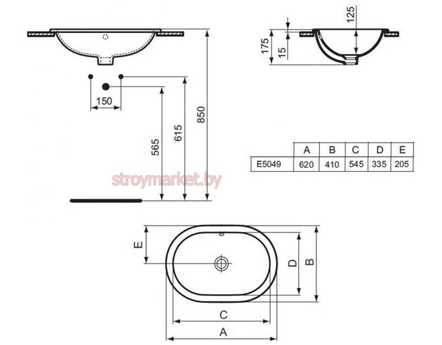  IDEAL STANDARD Connect E504901 62x41   