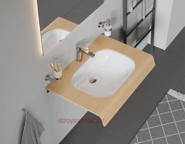Умывальник врезной под столешницу DURAVIT D-Code 560 56х40 см 033856 фото-5 Умывальник врезной под столешницу DURAVIT D-Code 560 56х40 см 033856 фото-5