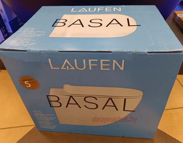 Унитаз LAUFEN Basal подвесной без ободка 866E100000001 в комплекте с сиденьем микролифт