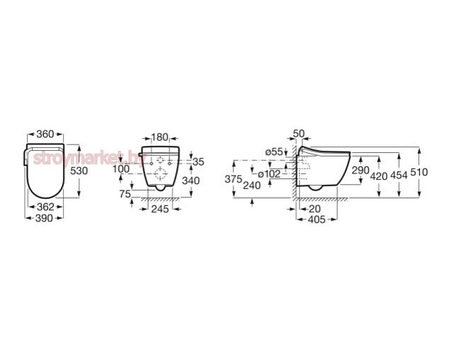 Унитаз подвесной ROCA Ona In-Wash Rimless 803150S01 с сиденьем с функциями мытья и сушки - фото2